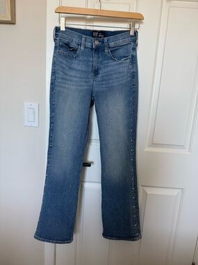 GAP Women's Baby Boot Stud-Trim Jeans size 2/26S